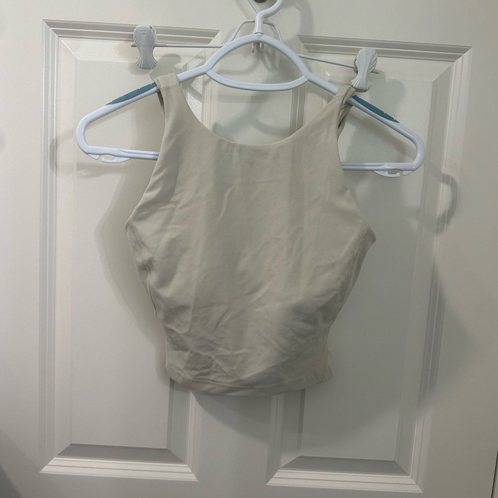 Lululemon align high neck tank top natural ivory size 4